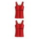 thumbnail image 3 of Minnieouse Ropa interior térmica de invierno para mujer, camiseta básica de fibra acrílica adelgazante informal de alta elasticidad para el Rojo 3XL 2piezas, 3 of 6