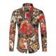 thumbnail image 3 of Camisa informal ajustada de estilo étnico distintivo nacional para hombre, blusas clásicas, camisas de manga larga con cuello vuelto, ropa de vestir, 3 of 5