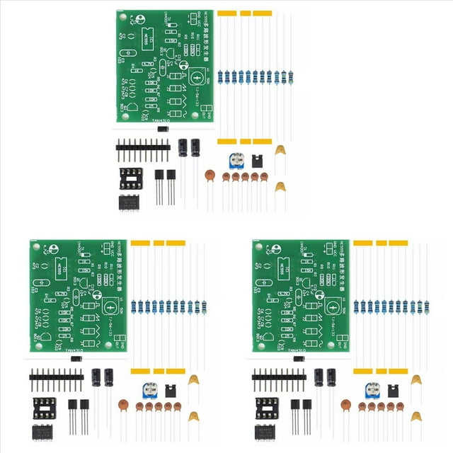 3X Kits de Bricolaje de Módulo Generador de Forma de Multicanal NE555 de Cuadrada Triangular Sinusoidal