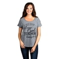 thumbnail image 2 of Thread Tank Super Cool Teacher Women's Relaxed Slouchy Dolman T-Shirt Tee Heather Grey Small, 2 of 4