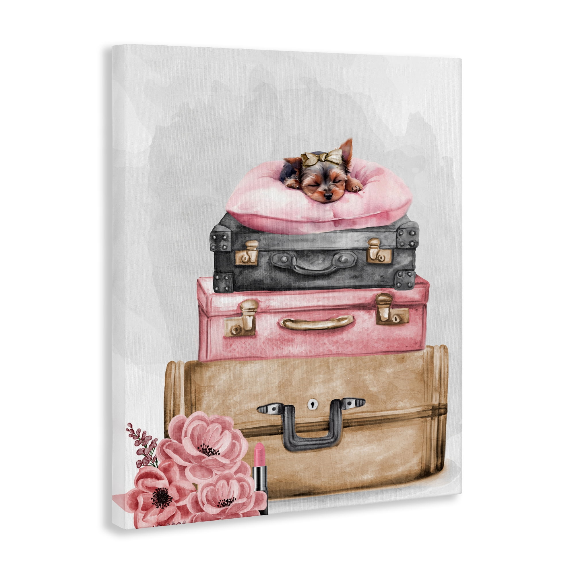 Stupell Industries Sleepy Pup Travel Canvas Wall Art, design by Kim Allen