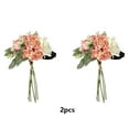 thumbnail image 3 of 2pcs Artificial Flowers Roses peony Bouquet Bridal bouquet Wedding Bouquet For Bride for Home Indoor Office Wedding Bride Bouquets Table For Wedding, 3 of 6