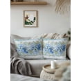 thumbnail image 2 of Outdoor Pillows Waterproof, Blue Spring Floral Throw Pillows with Inserts Included, Summer Botanical Hydrangeas Eucalyptus Indoor Outdoor Decorative Lumbar Pillow for Bed/Couch/Patio 16"x16", 1Pcs, 2 of 8