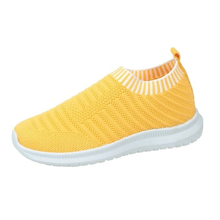 

TOYFUNNY Womens Flyknit Mesh Sleeve Breathable Soft Sole Running Sneakers
