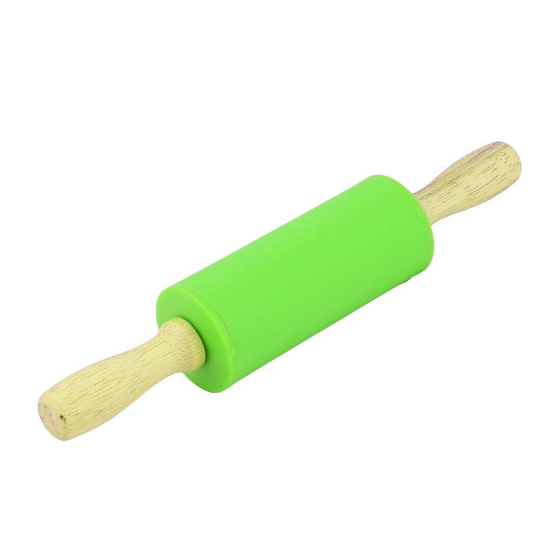 Baking Silicone Roller Flour Dough Nonstick Rolling Pin Green 23cm Length