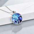 thumbnail image 4 of JUSORA Raven/Wolf/Giraffe Necklace Sterling Silver Animal Pendant Necklace with Abalone Shell Rave/Wolf/Giraffe Jewelry Gifts for Women, 4 of 10