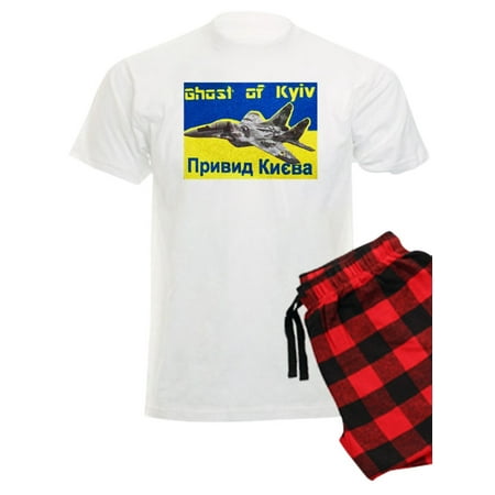 

CafePress - Distressed 80S Style Ukraine Ghost Of Kyiv Zel - Men s Light Pajamas