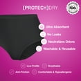 thumbnail image 4 of PROTECHDRY Washable Incontinence Cotton Underwear for Women Maxi Pant with Front Absorbent Area, for Light/Moderate Incontinence, 4 of 14