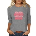 thumbnail image 1 of Blusas para Mujeres Casual 3/4 Manga Cuello Redondo Impreso Suelto, Mujer 3/4 Manga Tops Y Blusas para Diario, 1 of 4