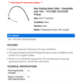 thumbnail image 2 of Rear Parking Brake Cable - Compatible with 1967 - 1972 GMC C25/C2500 Pickup 1968 1969 1970 1971, 2 of 2