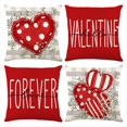 thumbnail image 1 of Fundas de Almohada para el DíA de San ValentíN Forever Loves, Fundas de Almohada con Hojas de Eucalipto, Decorativa para CojíN con Corazones de Amor, 1 of 5