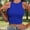 Blue, variant on Womens Sleeveless Double Lined Crop Tops Workout Cute Tight Racerback Tank Tops Summer Clothes(Light Gray,M)
