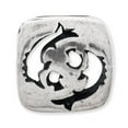 thumbnail image 3 of Reflection Beads Sterling Silver Reflections Pisces Zodiac Antiqued Bead, 3 of 4