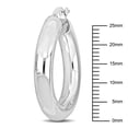 thumbnail image 4 of Everly Women’s 30mm Sterling Silver Hoop Earrings, 4 of 7