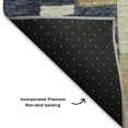 thumbnail image 5 of Addison Rugs Mayfield Premium Machine Washable Transitional Geometric Navy Round Rug, 8' x 8', 5 of 6