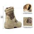thumbnail image 3 of Botas tácticas militares NORTIV 8 de cuero con cremallera lateral y camuflaje, 3 of 7