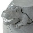thumbnail image 4 of COSIEST Dinosaur Sculpture End Table, 14.6x16.9 inch Light Gray Concrete Finish Side Table, 4 of 8