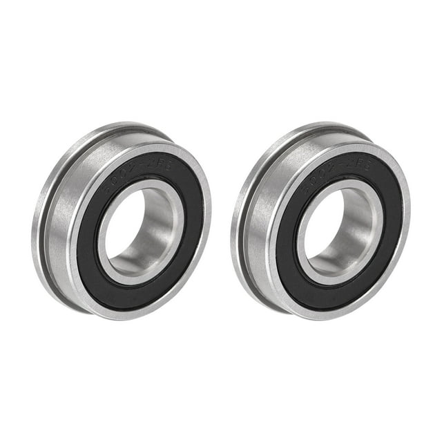 Unique Bargains F6002-2RS 15x32x9mm Double Scellé Roulements à Billes à Bride en Acier Chromé 2 Pack