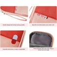 thumbnail image 5 of Medical Box Cloth Storage Box Family Portable Storage Bag Multifunctional Layered Medicine Box Storage Boxes 11x14x2cm(Pink), 5 of 5