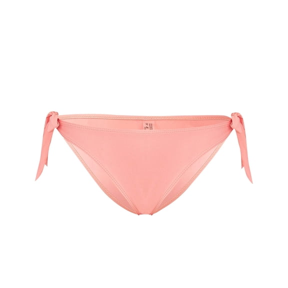 ZQUUVOU Women's Bikini Bottom Adjustable Side Tie Solid Color High Waist Summer Beach Swimwear Bathing Swimsuit Pink