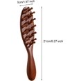 thumbnail image 5 of Peine de madera de sándalo hecho a mano con mango largo ergonómico para masaje del cuero cabelludo y crecimiento del cabello., 5 of 5