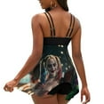 thumbnail image 4 of Harley Quinn Joker Movie Women's Split Skirt Swimwear Two-Piece Swimsuit Backless Bikini Set Summer Holiday Beach Adjustable Bathing Suit, 4 of 6