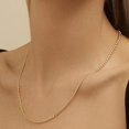 thumbnail image 3 of Yomhary 18K Gold Plated Curb/Cuban Link Gold Chain Necklace , 3MM For Women or Men, 3 of 4