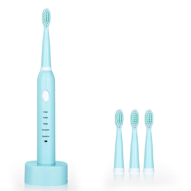 Cepillo Dental Eléctrico Recargable + 4 Repuestos Gratis Abanopi Azul SA-86