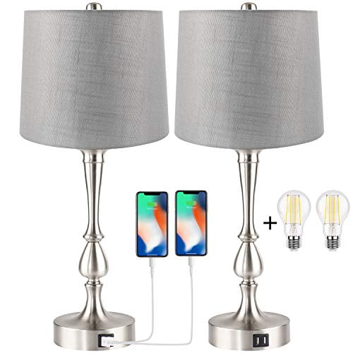 Set Of 2 Touch Control Table Lamp With, Large Table Lamps For Bedroom