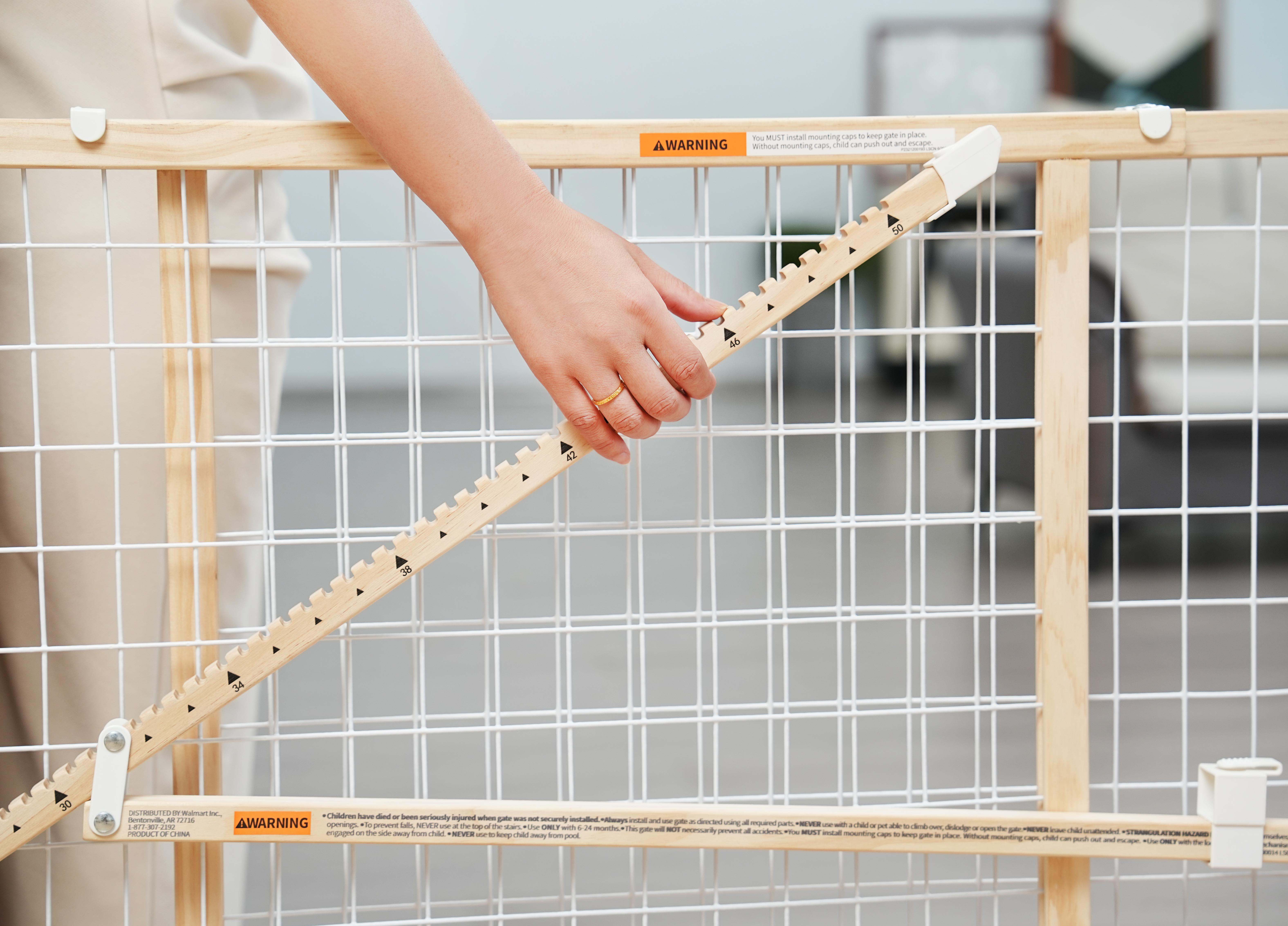 Parent's Choice Wooden Metal Tall and Wide Baby Safety Gate