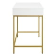 thumbnail image 3 of OSP Home Furnishings Modern Life Engineered Wood Desk w/ Metal Legs in White, 3 of 15