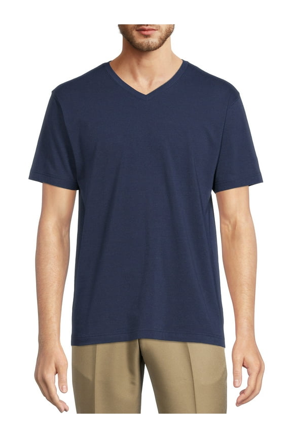 Men’s V-Neck T-Shirt with Short Sleeves