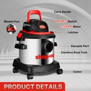 Shop-Vac 4 Gallon 2.5 Peak HP Stainless Steel Wet Dry Vacuum