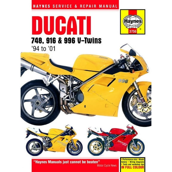 Ducati 748, 916 & 996 V-Twins (94-01) Haynes Repair Manual ^