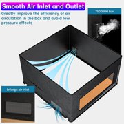ATOMSTACK Enclosure for La/ser Engraver with 2m Exhaust Pipe, Foldable Fireproof Protective Cover for La/ser Engraving Machine, Isolating Smoke, Odor and Dust, for Most Cutter, 760 * 740 * 420mm
