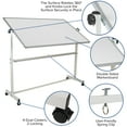 thumbnail image 3 of Flash Furniture HERCULES Series 64.25"W x 64.75"H Double-Sided Mobile White Board with Pen Tray, 3 of 13