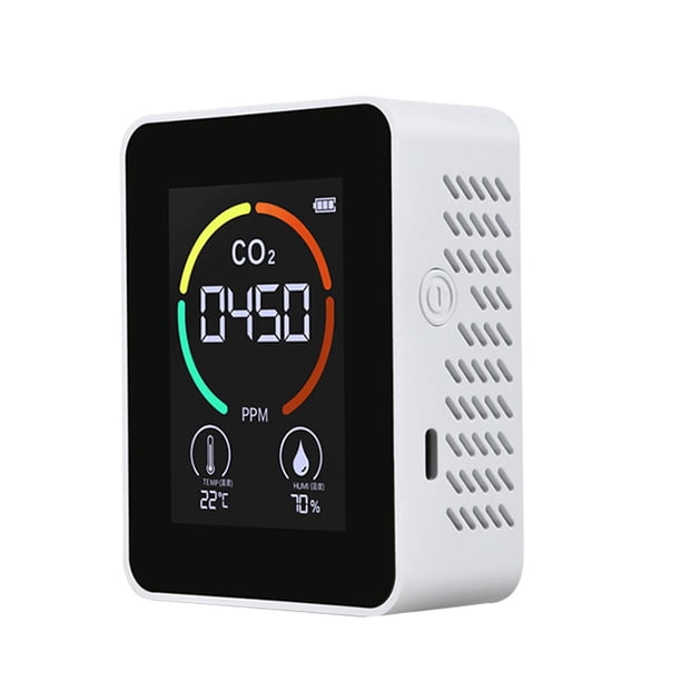 Monitor Portátil de Aire Btafrte 3 en 1 Detector CO2 Blanco