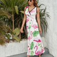 thumbnail image 3 of Flamingo Pattern Pattern Design Sleeveless Dress Summer Clothes for Women Women's Clothing 2025, 3 of 7