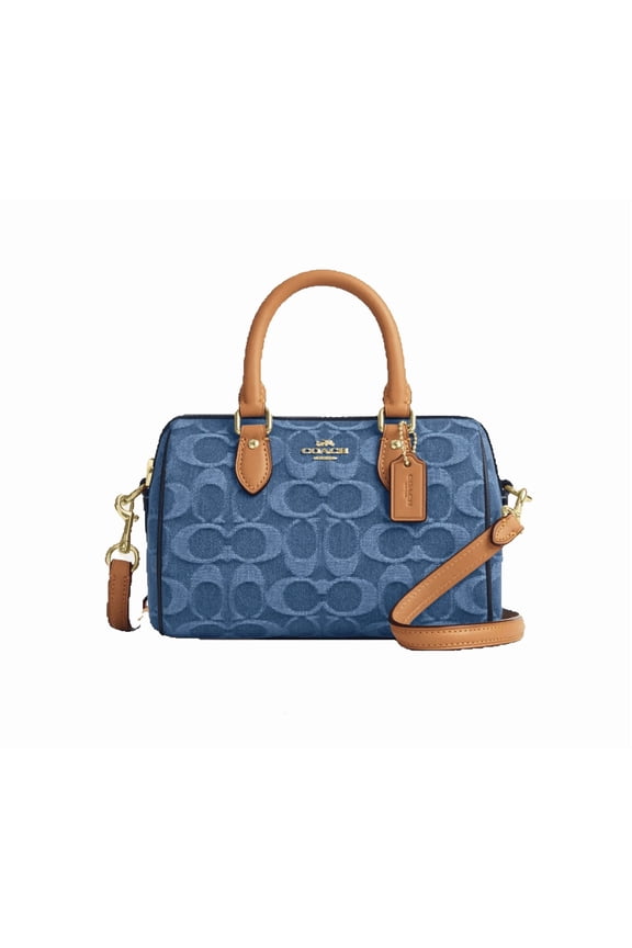 Mini Rowan Crossbody Bag in Signature Denim