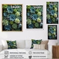 thumbnail image 4 of Designart "Serenity Garden Green Succulents II" Floral & Botanical Floater Framed Wall Art Living Room, 4 of 7