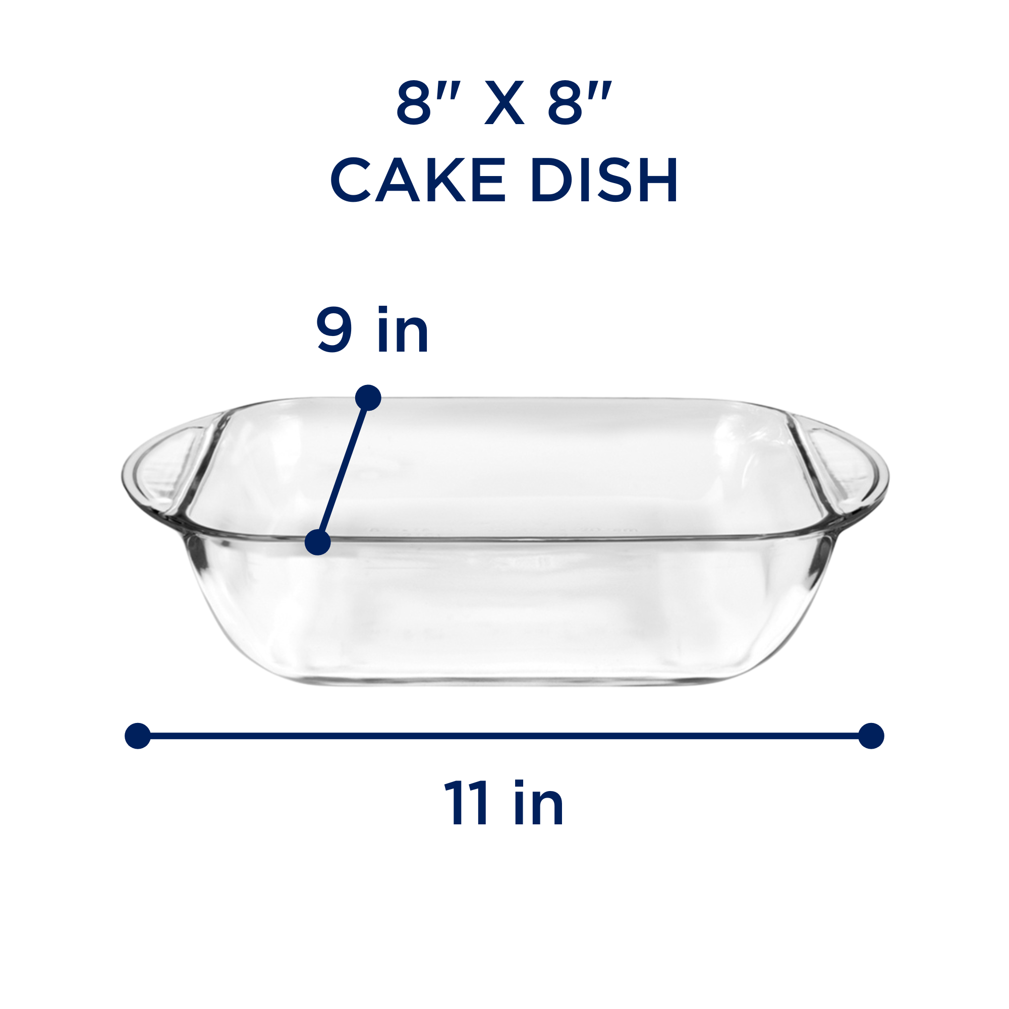 Anchor Hocking 8" x 8" Tempered Glass Cake Pan photo 4