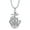 Silver, variant on Men's Stainless Steel Nautical Anchor Necklace, Vintage Navy Mooring Rope Anchor Pendant with 24-inch Chain