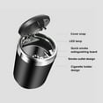 thumbnail image 5 of D-GROEE Portable Car Ashtray with LED Light 10cm x 8cm x 7cm Metal Smokeless Windproof, 5 of 7