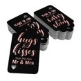 thumbnail image 2 of Inkdotpot Pack Of 50 Real Rose Gold Foil Paper Tags Hugs And Kisses From The New Wedding Favor Hang Tags, 2 of 6