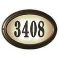 thumbnail image 1 of QualArc LTO-1302-ORB 15 in. Edgewood Oval Lighted Address Plaque in Oil Rub Bronze Frame Color, 1 of 1