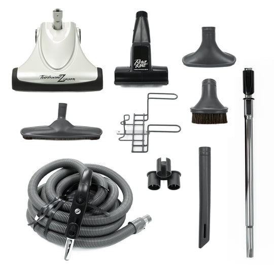 Vacuflo TurboZoom Central Vacuum Kit with 30′ Hose – Powerhead & Accessories