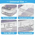 thumbnail image 4 of Plastic Pencil Box Large Capacity Pencil Boxes Clear Boxes with Snap-Tight Lid Stylish Office Supplies Storage Organizer Box Gold Celestial Pattern, 4 of 7