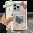 thumbnail image 4 of Cute Cartoon Sanrio Hello Kitty Glitter Phone Case For iPhone 17 16 15 14 13 12 Pro Max Shockproof Hard Makeup Mirror Cover, 4 of 17