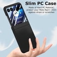 thumbnail image 3 of for Motorola Razr+ 2023 Case with Integrated Glass Screen Protector, Slim Matte Hard PC Back Case Scratch-Resistant Full Coverage Phone Case for Motorola Razr Plus 2023 - Black, 3 of 12