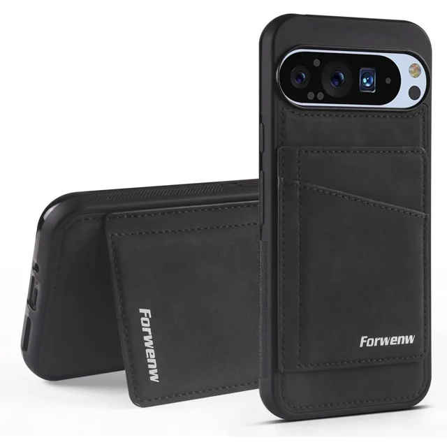 Étui pour Google Pixel 9 / Pixel 9 Pro en Cuir PU Premium avec Porte-Cartes Support Magnétique Antichoc Portefeuille Rabattable